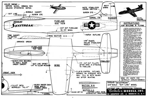 Jetex balsa Skystreak